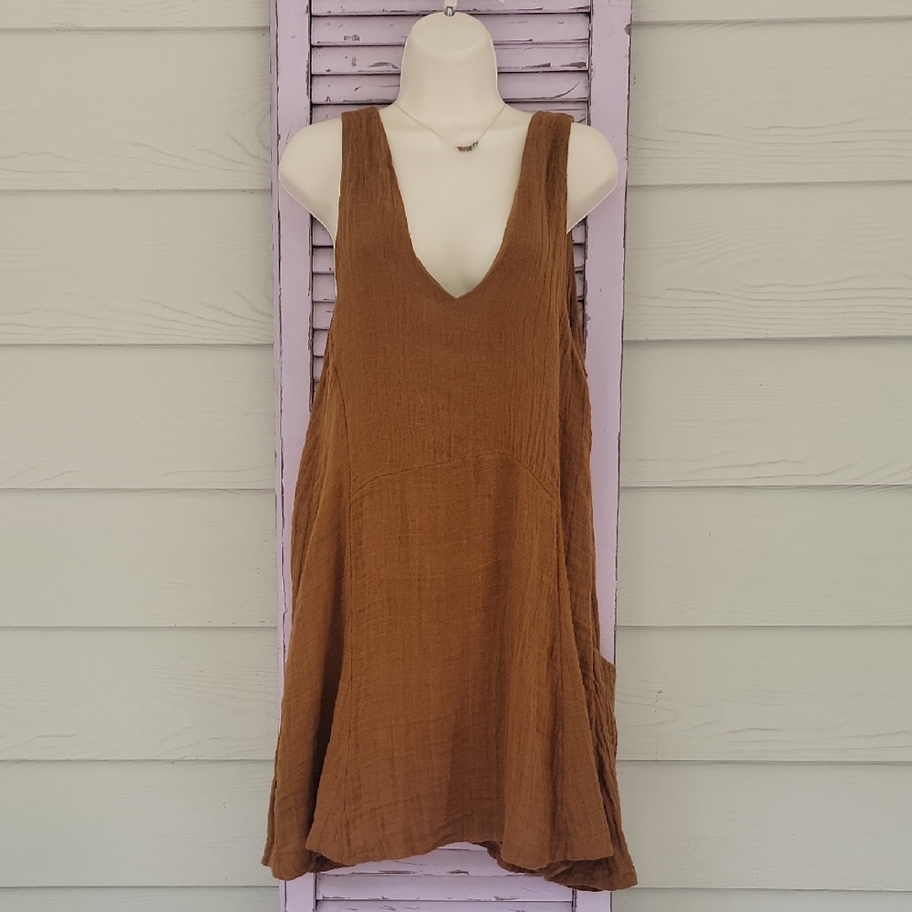 Free People Brown Sleeveless Dress